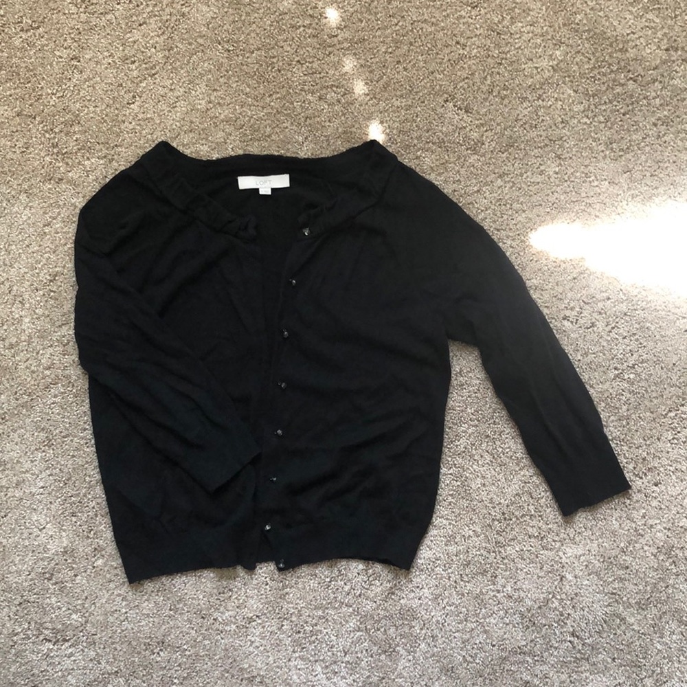 Black cardigan with fancy buttons